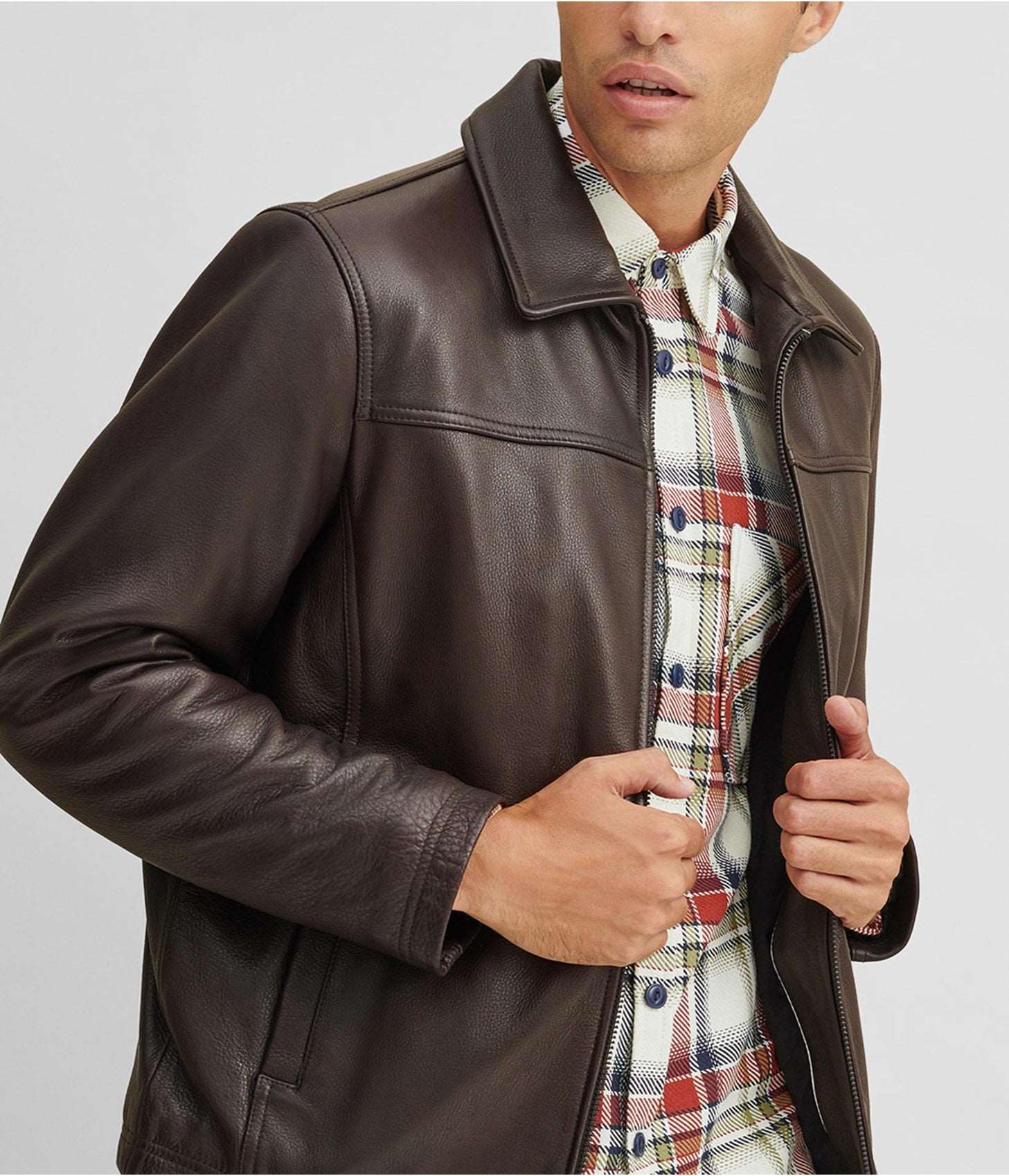 Lear Leather Classic Men's Biker Style Jacket - Brown: Buy Online - Happy  Gentleman United States