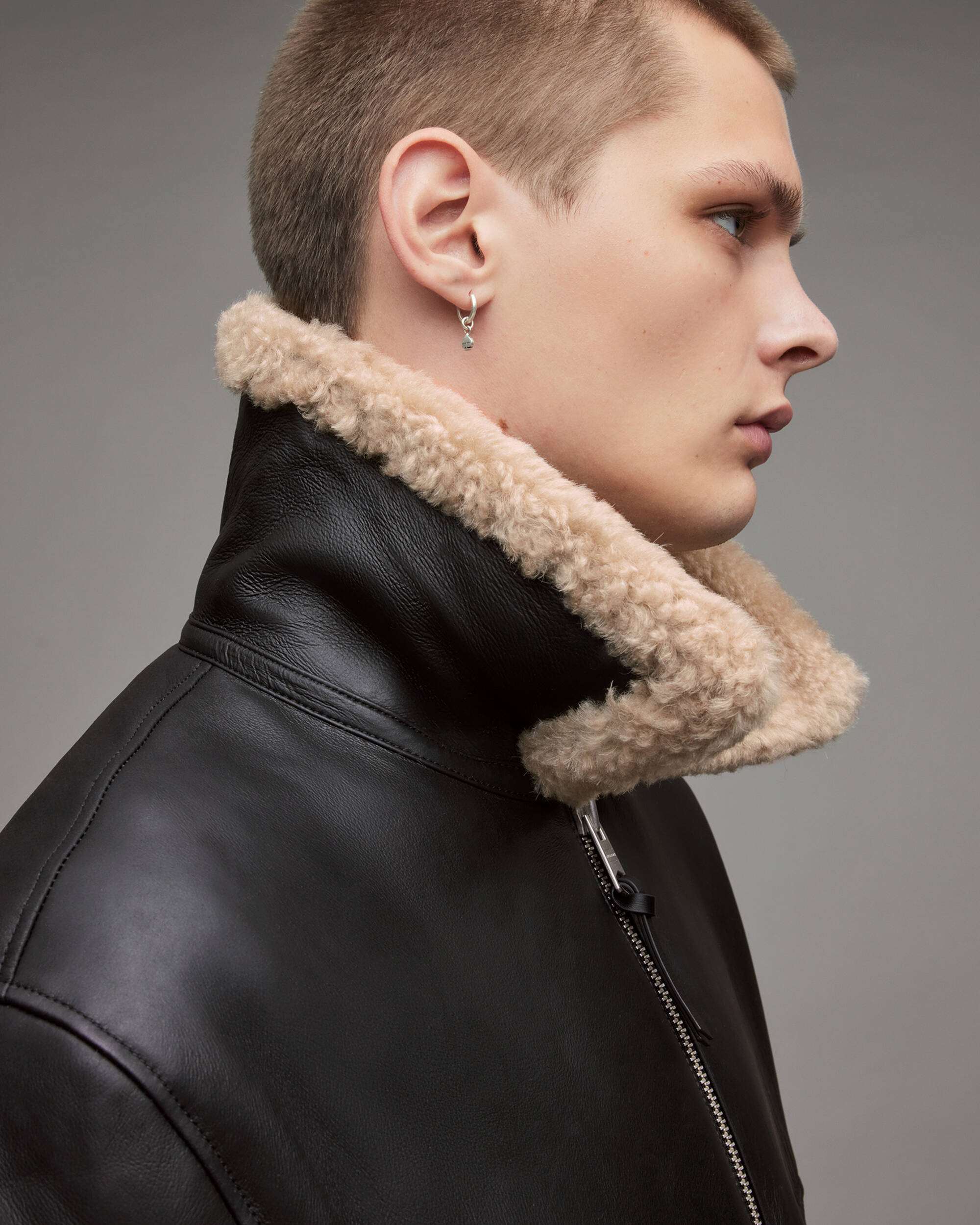 Men's Leather Shearling Jacket | Custom Jackets
