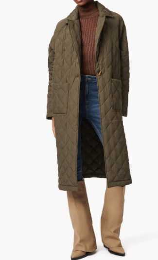 Arcane Fox - Women's Blazer Style Puffer Coat In Brown