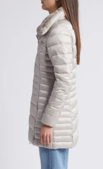 Arcane Fox - Women's Puffer Quilted Coat In White