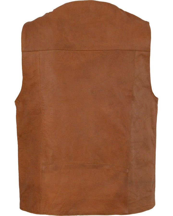 Arcane Fox - Men's Brown Biker Leather Vest