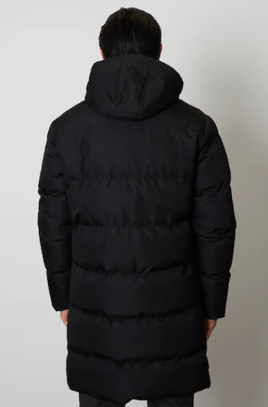 Men's Hooded Puffer Coat In Black