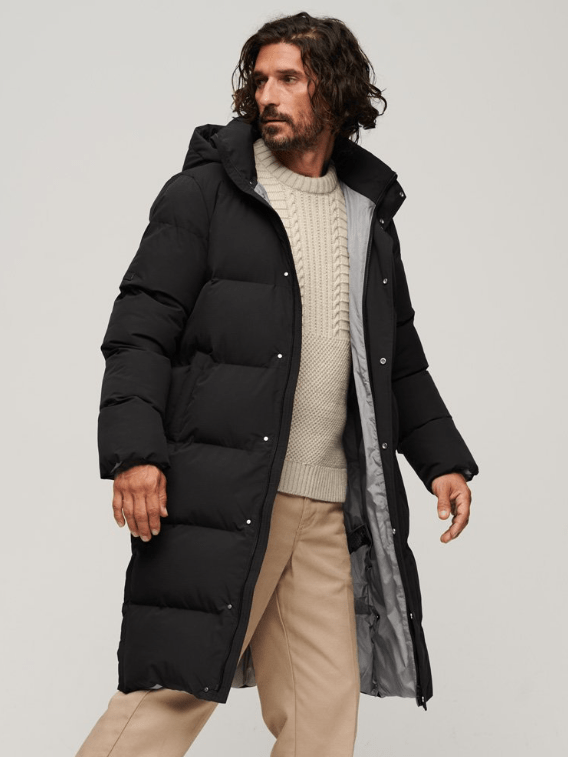 Puffer long coat mens online