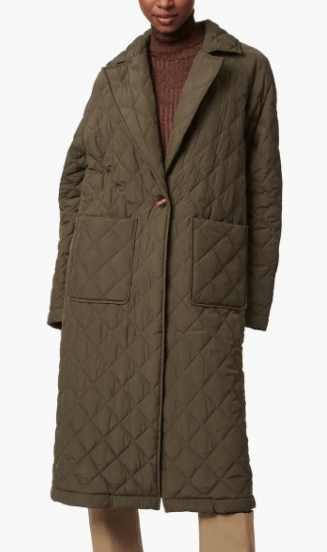 Arcane Fox - Women's Blazer Style Puffer Coat In Brown