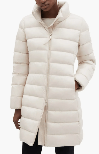 Arcane Fox - Women's Quilted Puffer Coat In Off-White