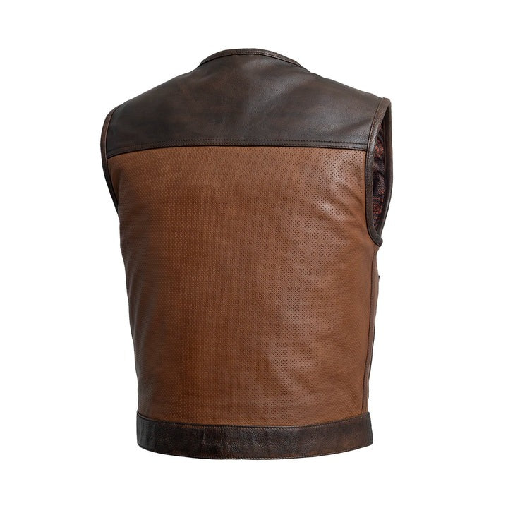 Arcane Fox - Men's Dark Brown Motorcycle Leather Vest