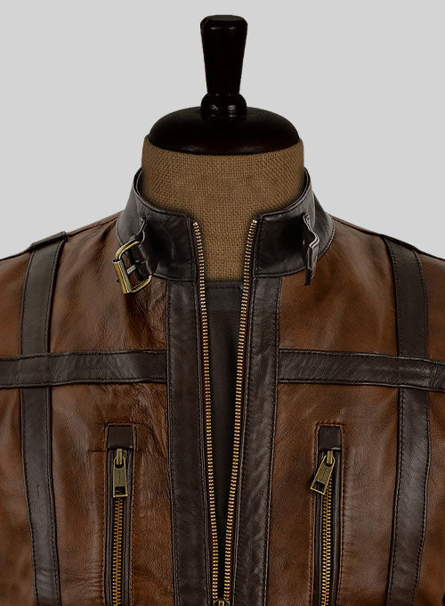 Arcane Fox - Men's Motorcycle Leather Vest In Chocolate Brown