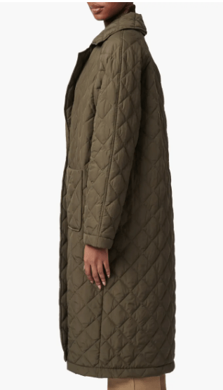 Arcane Fox - Women's Blazer Style Puffer Coat In Brown