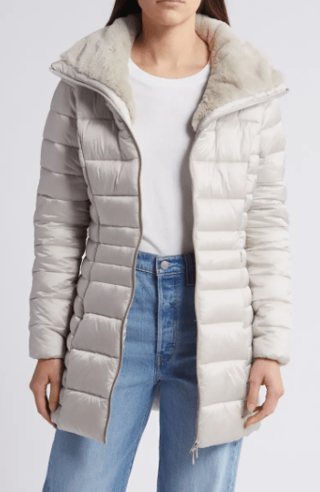 Arcane Fox - Women's Puffer Quilted Coat In White