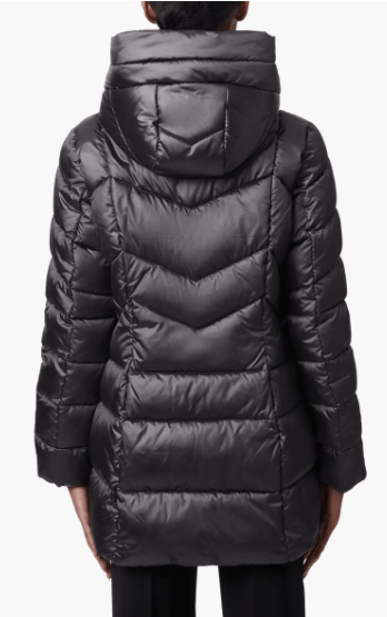 Arcane Fox - Women's Hooded Puffer Quilted Coat In Black