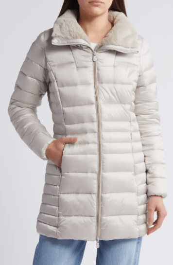 Arcane Fox - Women's Puffer Quilted Coat In White