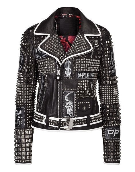 Arcane Fox - Women's Black Studded Leather Jacket