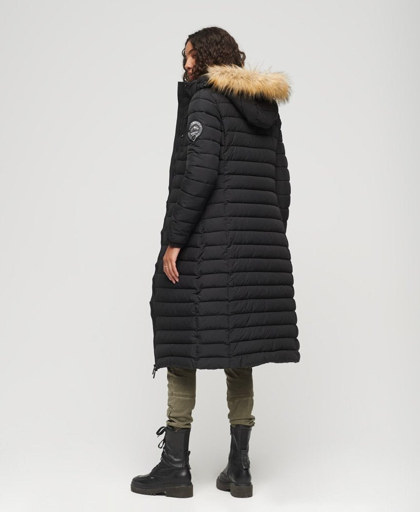 Arcane Fox - Women's Trench Parka Puffer Coat In Black