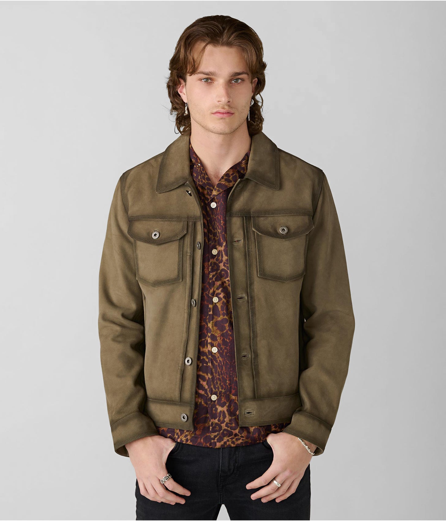 Buy Tistabene Olive Green Two Pockets Denim Men's Jacket (MJK-0052-M) at  Amazon.in