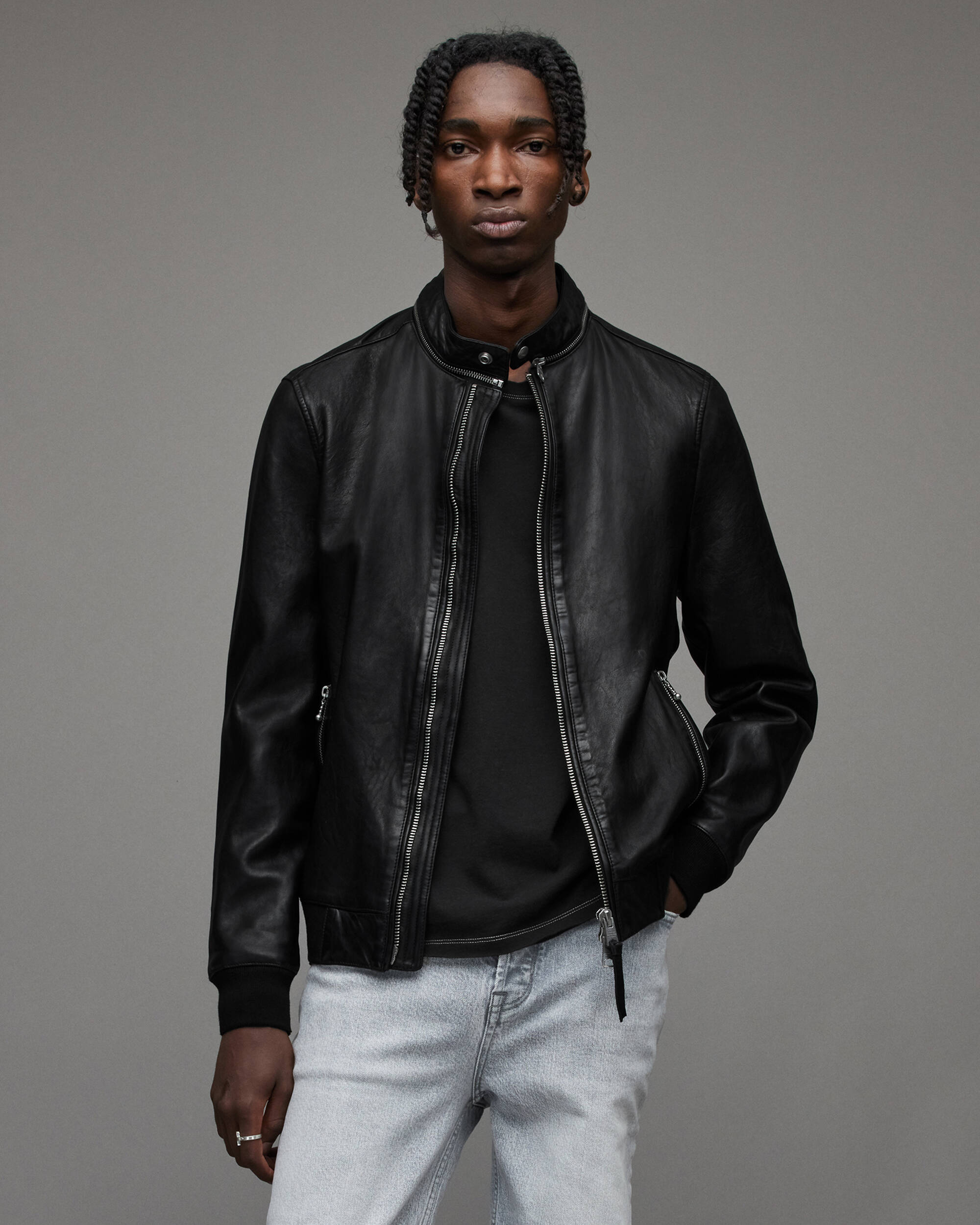 Men's Leather Bomber Jacket | Premium Jackets