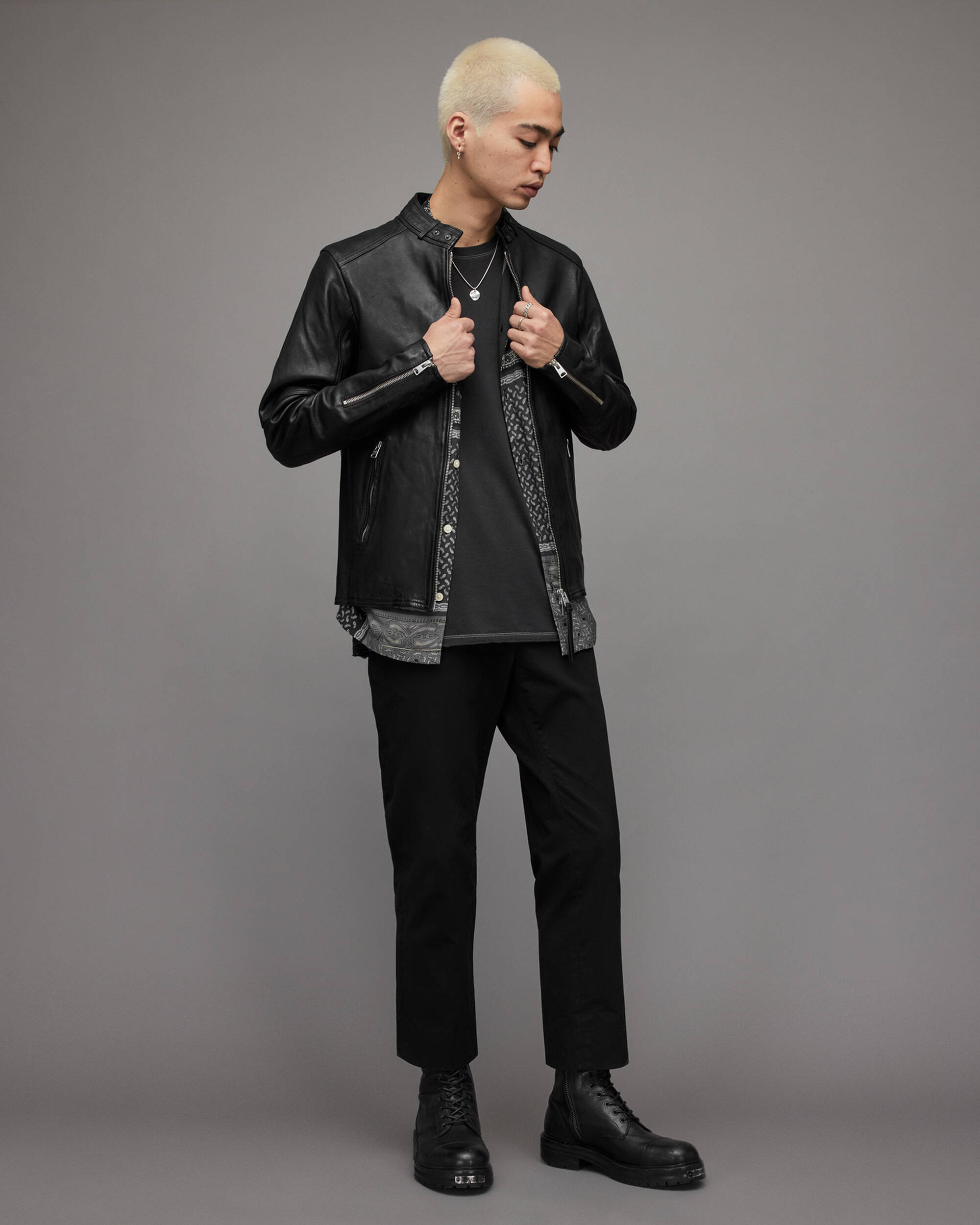 Men's Shirt jacket in supple leather | L-HUDSON Diesel