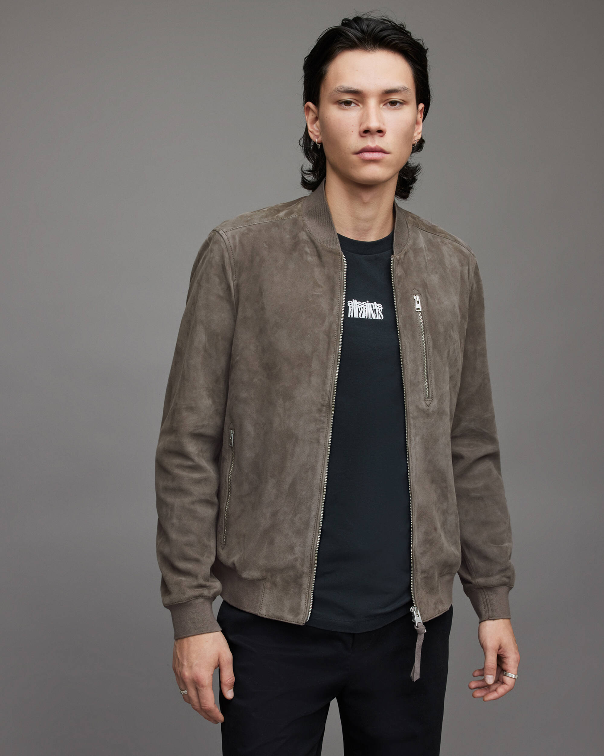 Camel Suede Bomber Jacket – HolloMen