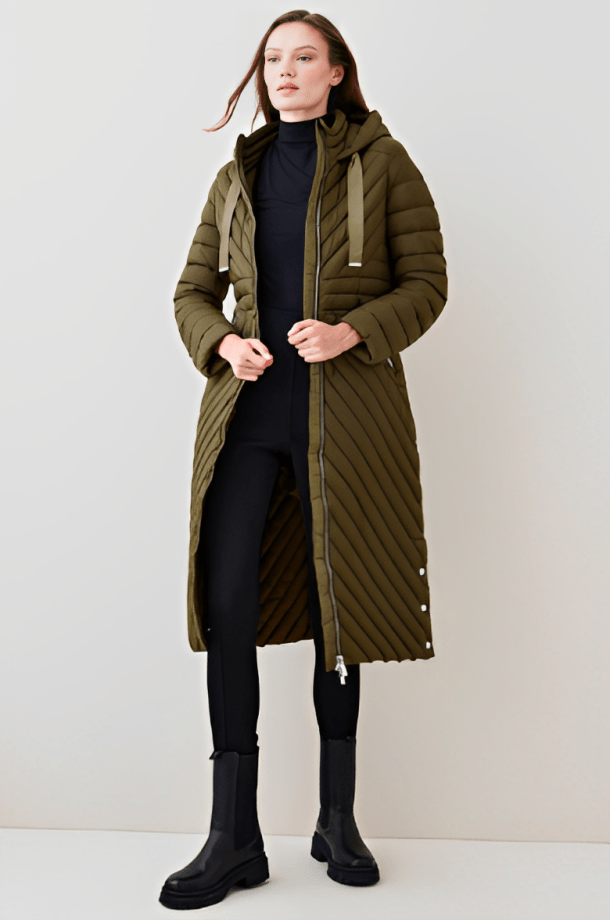 Khaki coat womens online