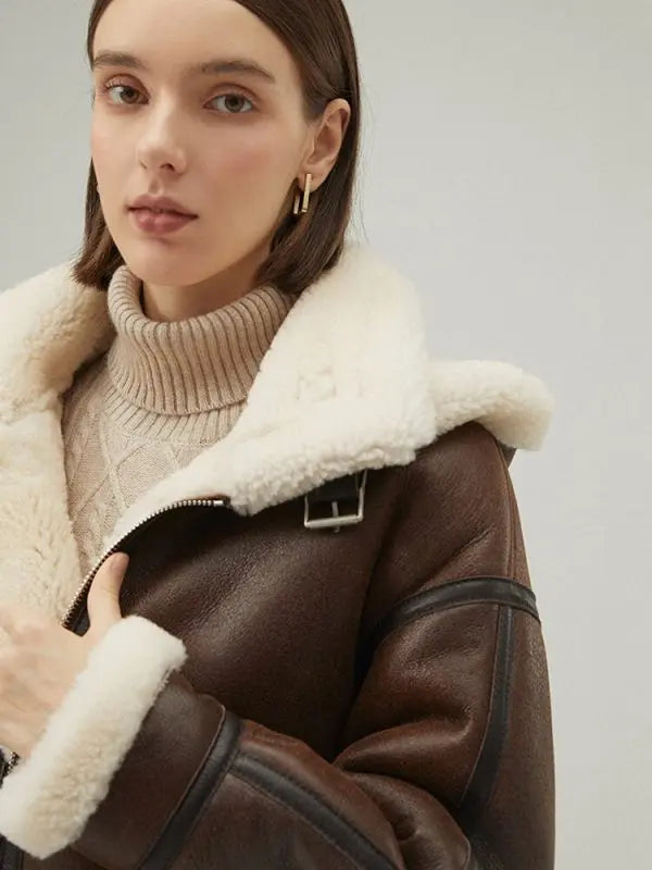 Leather and shearling jacket